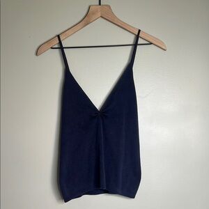 VTG Victoria Secret Tank Top Elegant Navy Blue Women's Top L